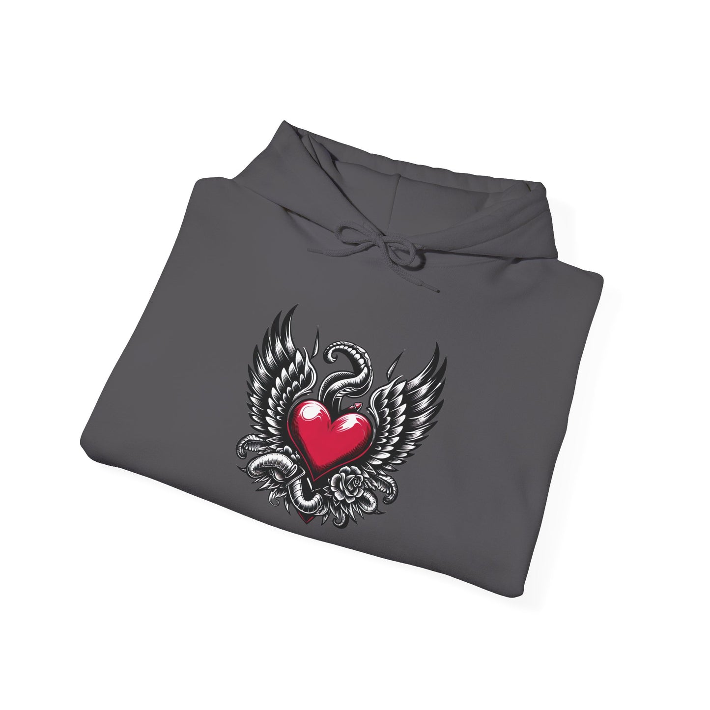 Unisex Heavy Blend™ Hooded Sweatshirt with Flying Heart