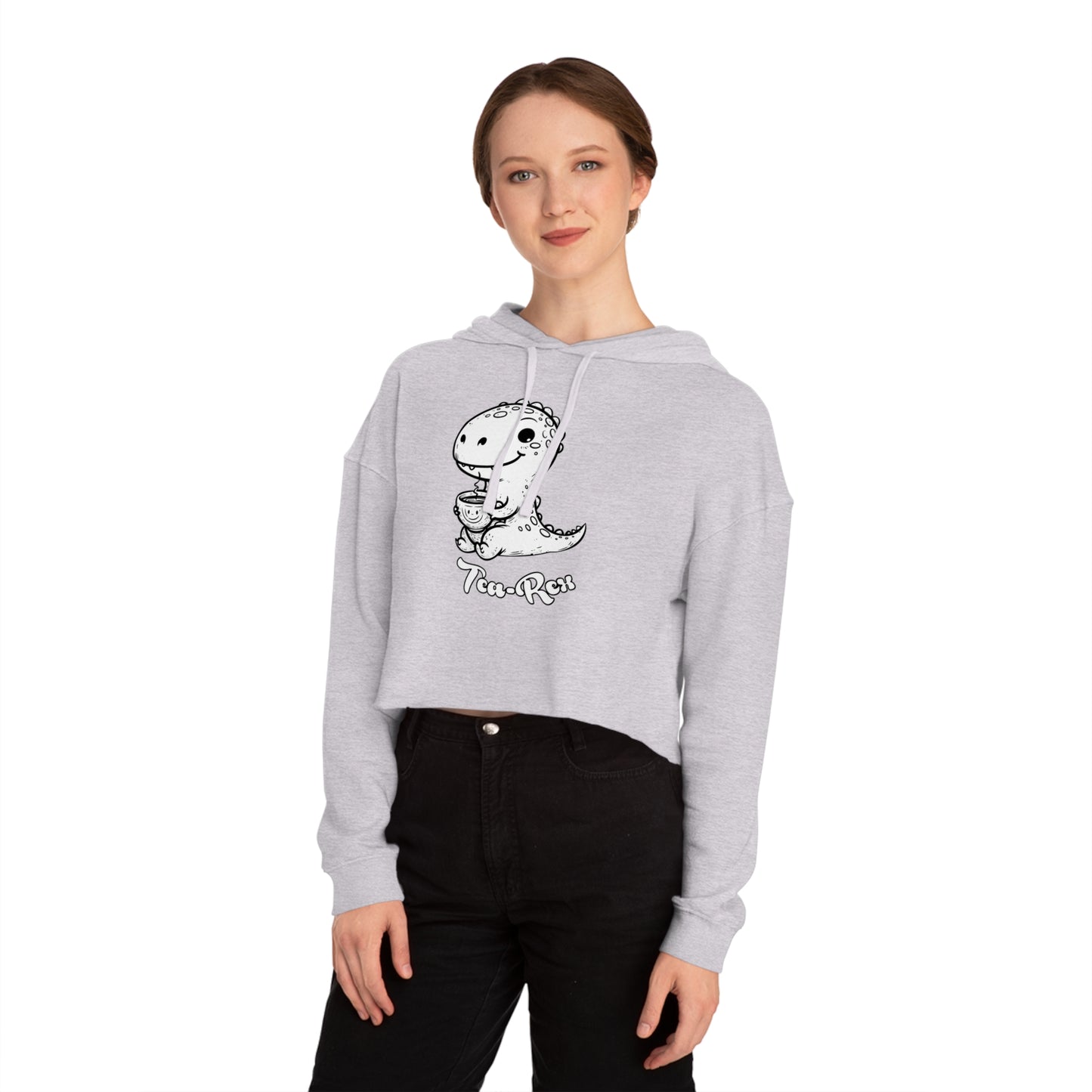 Cropped Hoodie - Cute Baby T-Rex