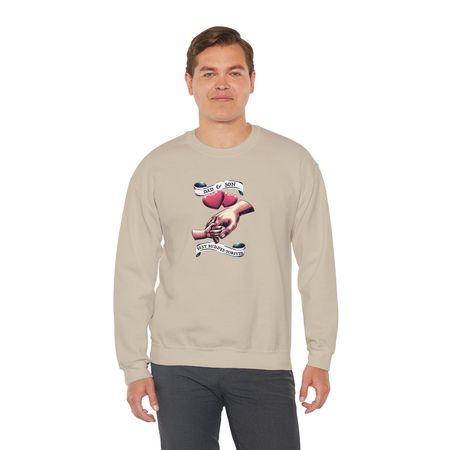 Father and Son Crewneck Sweatshirt - Dad and Son Best Buddies Forever