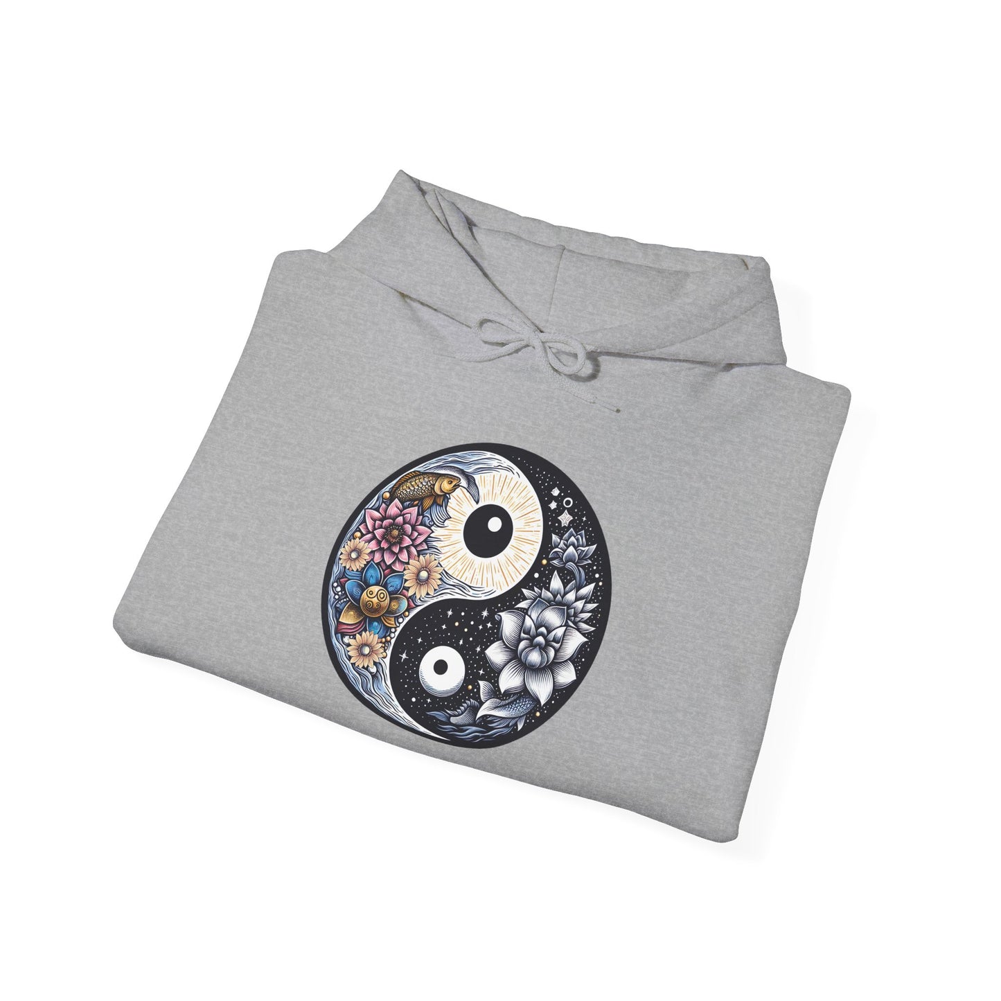 Unisex Heavy Blend™ Hooded Sweatshirt with Yin Yang Design