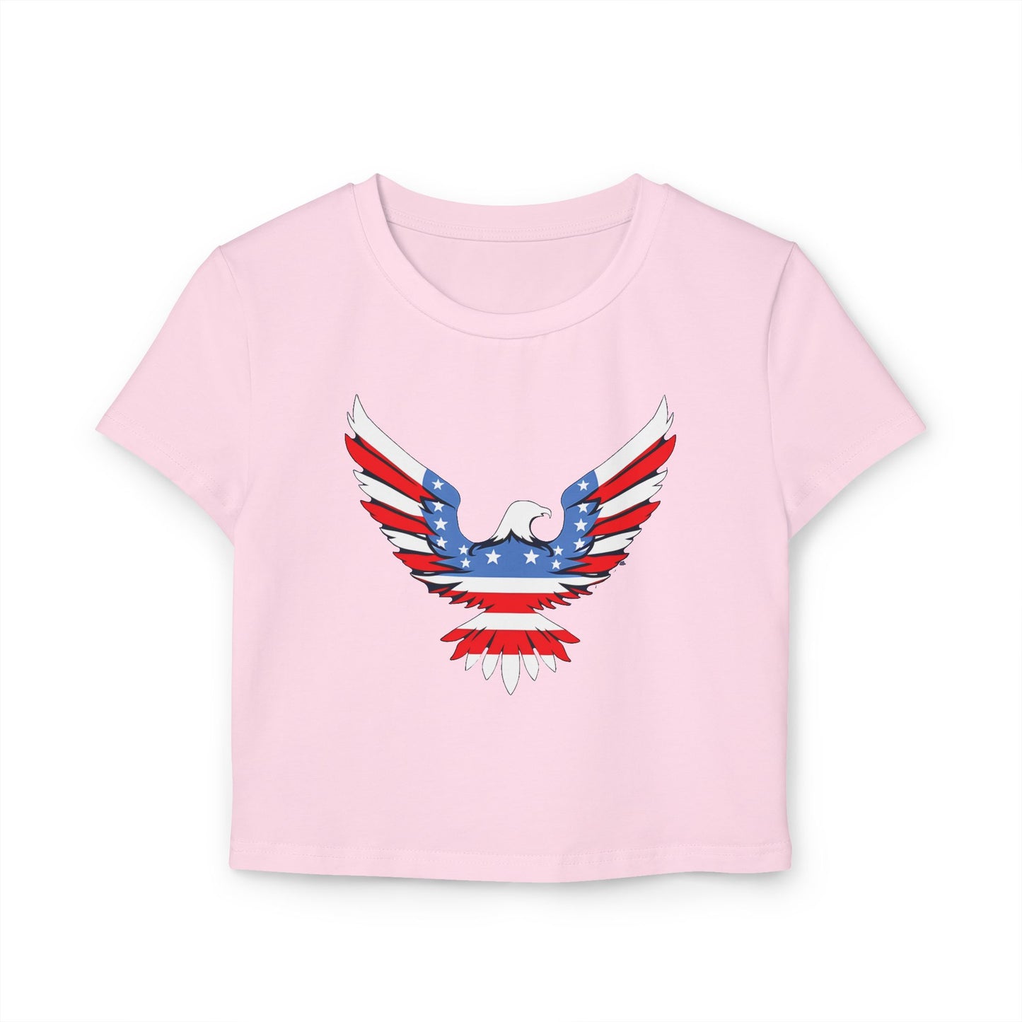 Women's Baby Tee with American Eagle Design