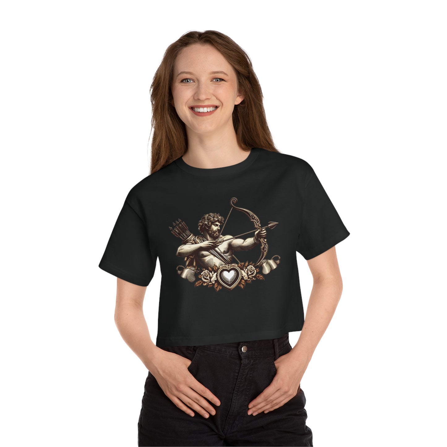 Champion Women's Heritage Cropped T-Shirt with Armor Design