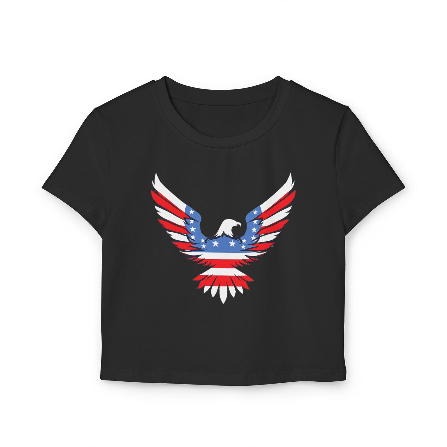 Women's Baby Tee with American Eagle Design