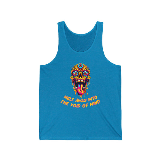 Psychedelic Tank Top - Melting Human Skull Print