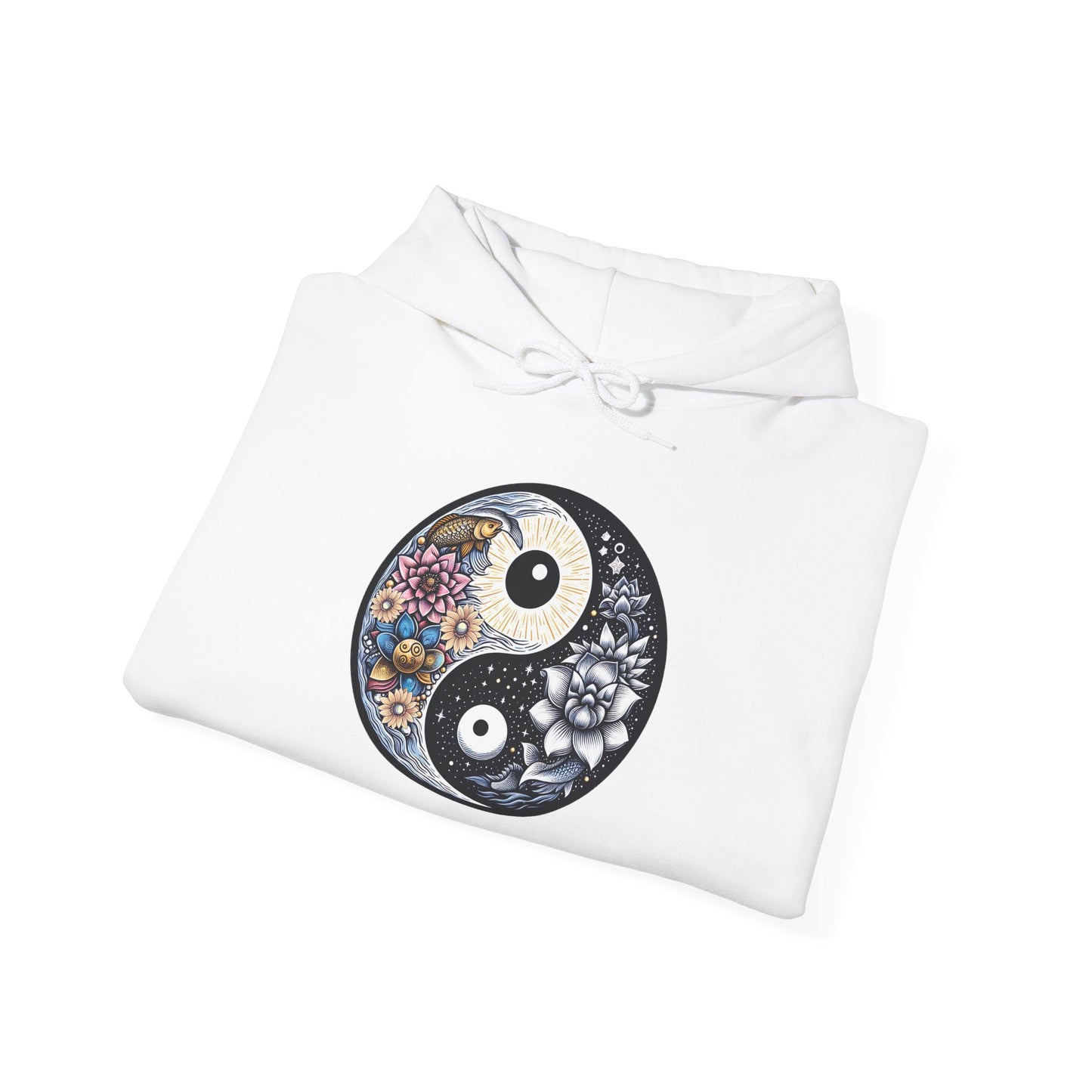 Unisex Heavy Blend™ Hooded Sweatshirt with Yin Yang Design