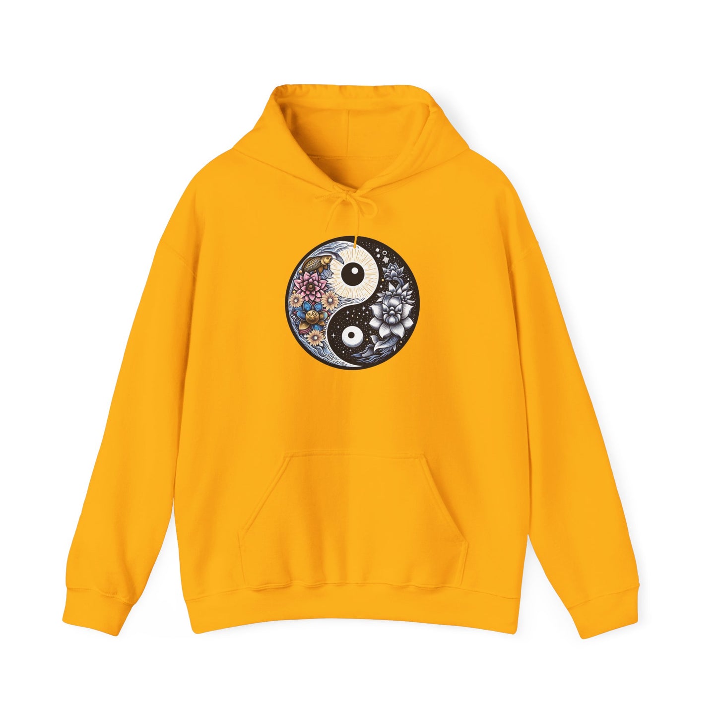 Unisex Heavy Blend™ Hooded Sweatshirt with Yin Yang Design