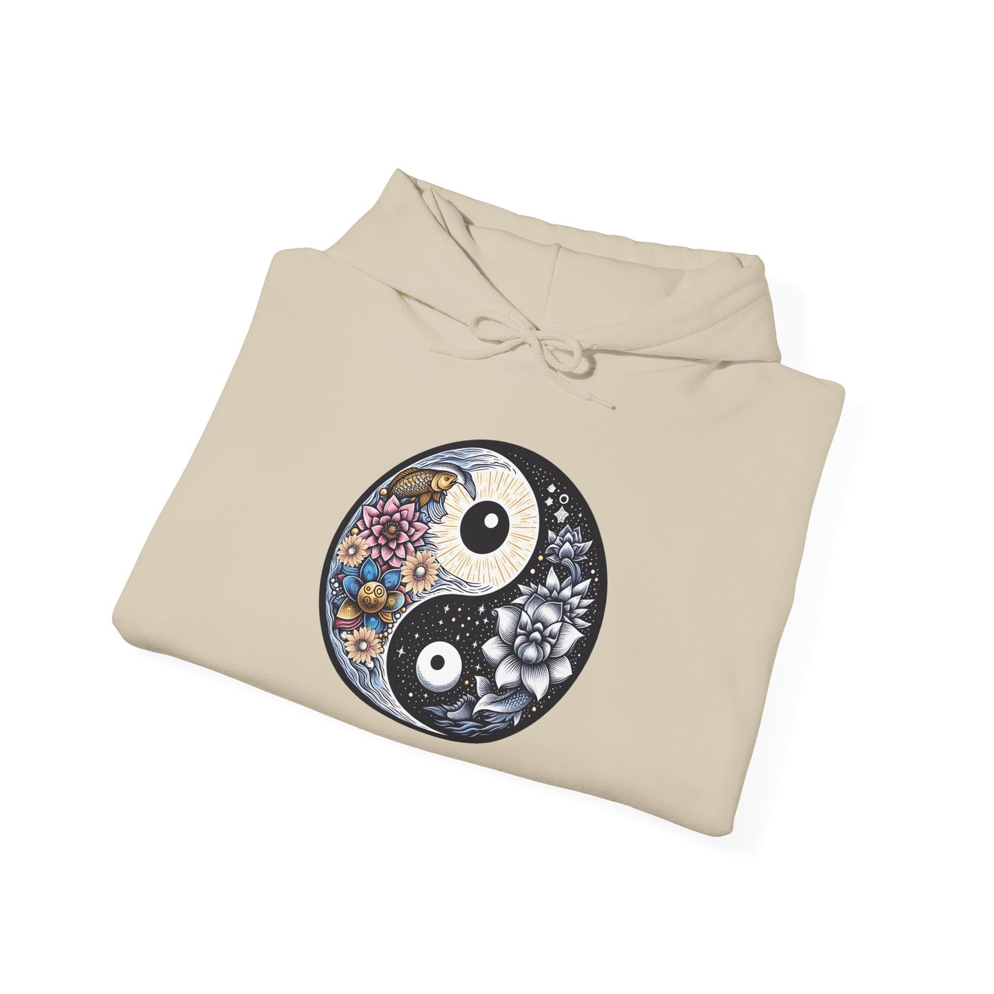 Unisex Heavy Blend™ Hooded Sweatshirt with Yin Yang Design