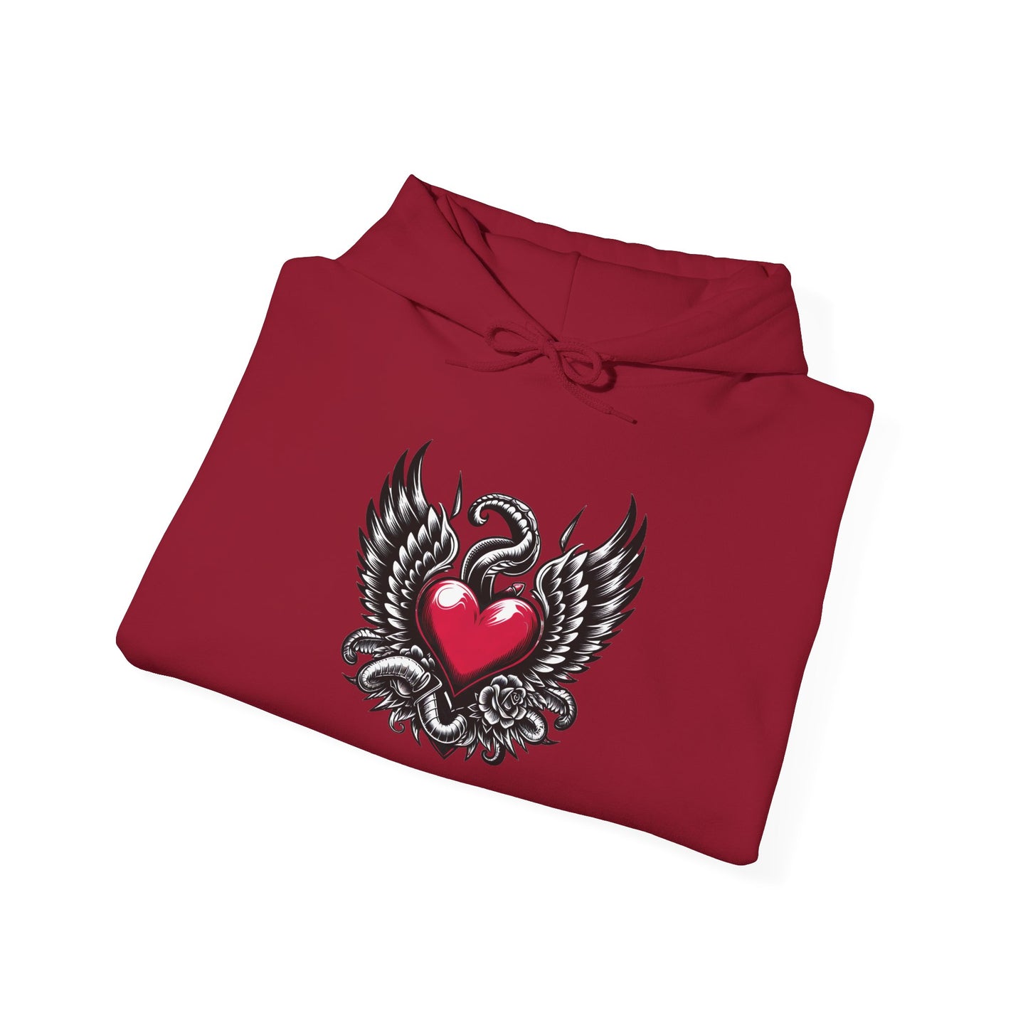 Unisex Heavy Blend™ Hooded Sweatshirt with Flying Heart