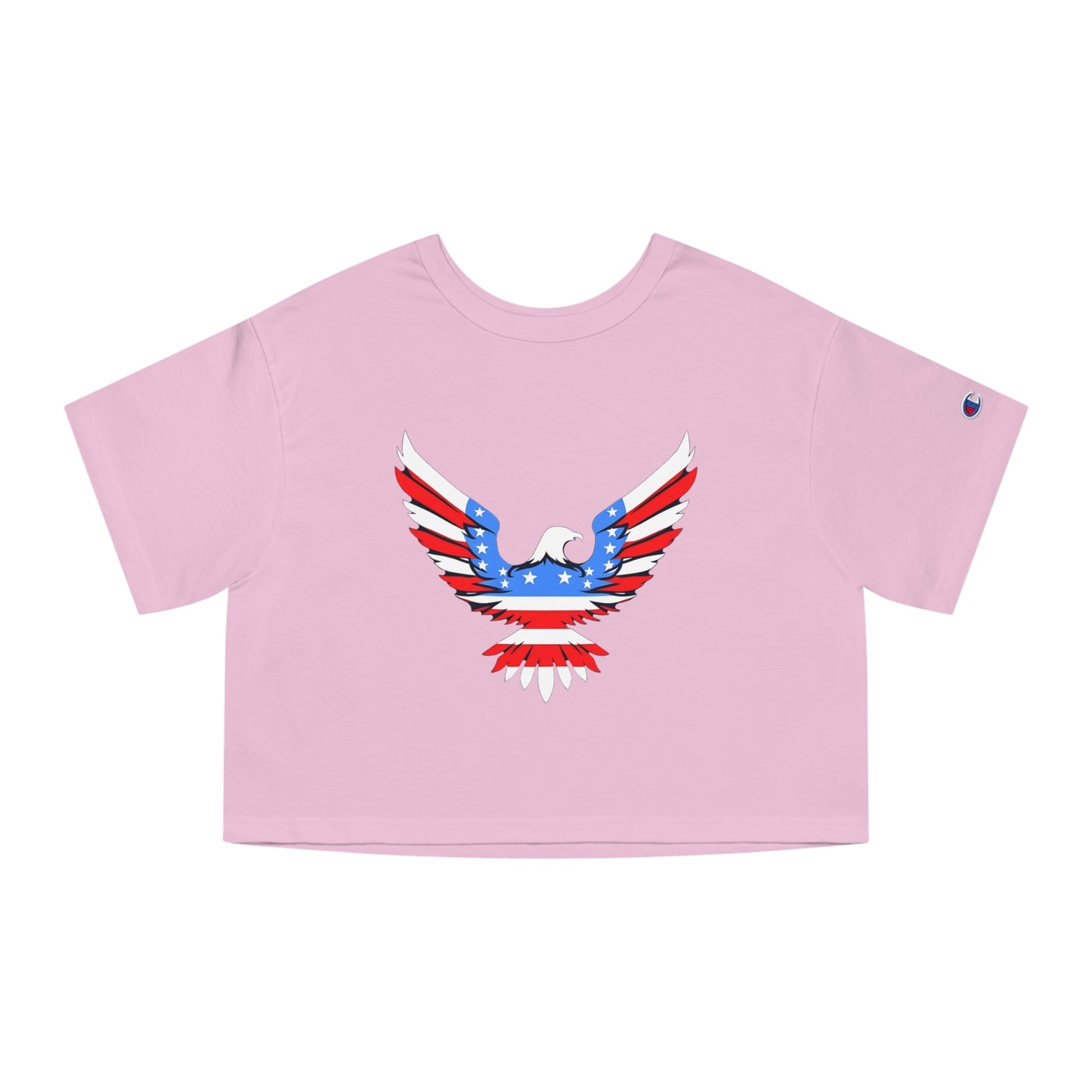 Champion Women's Heritage Cropped T-Shirt with American Eagle Design