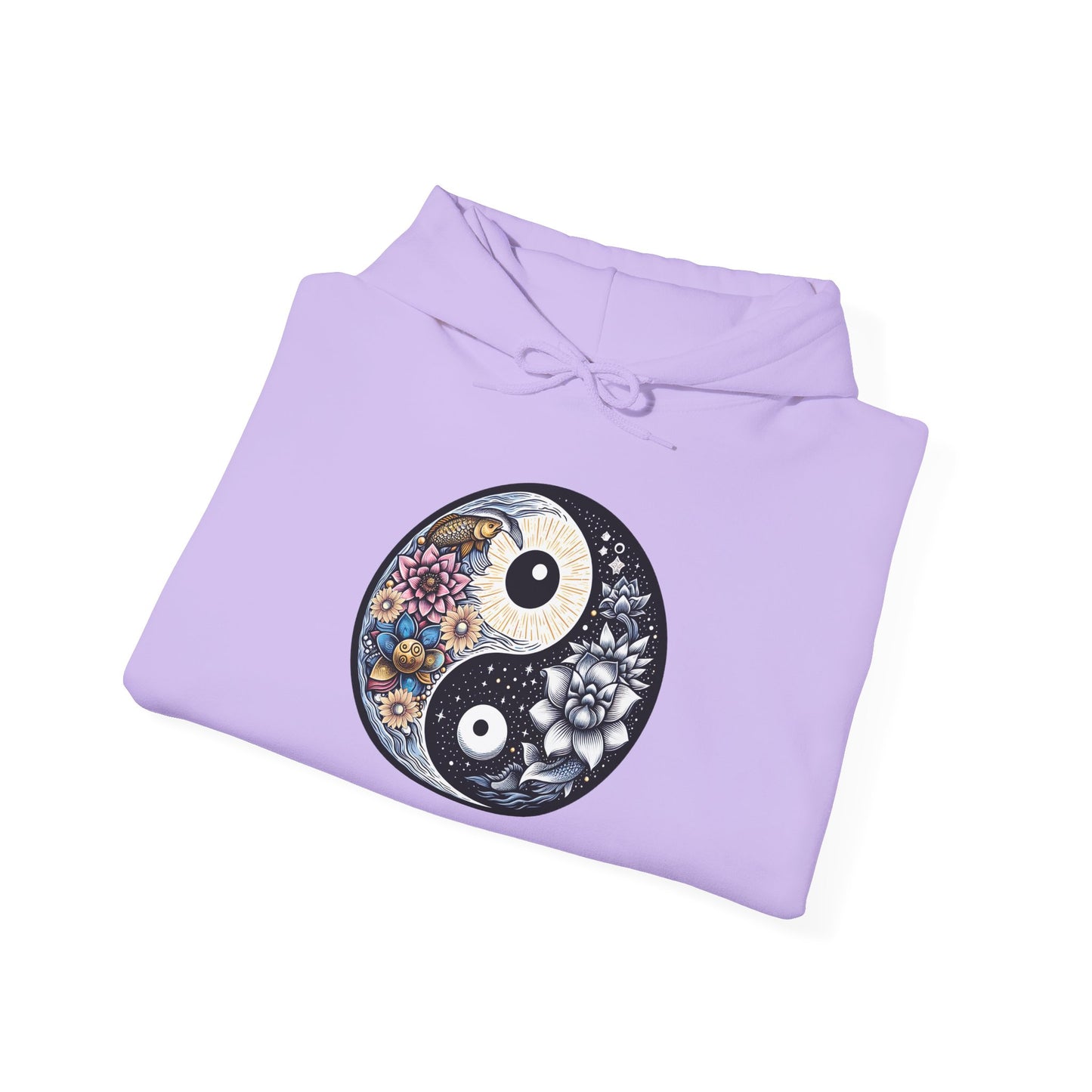 Unisex Heavy Blend™ Hooded Sweatshirt with Yin Yang Design