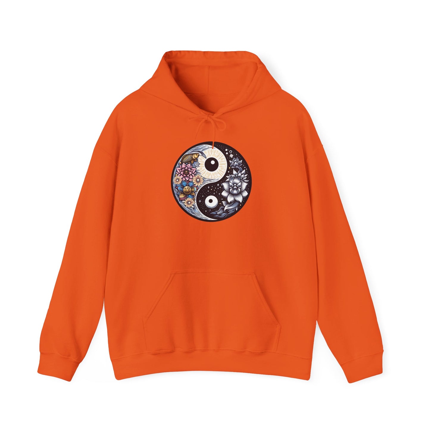 Unisex Heavy Blend™ Hooded Sweatshirt with Yin Yang Design