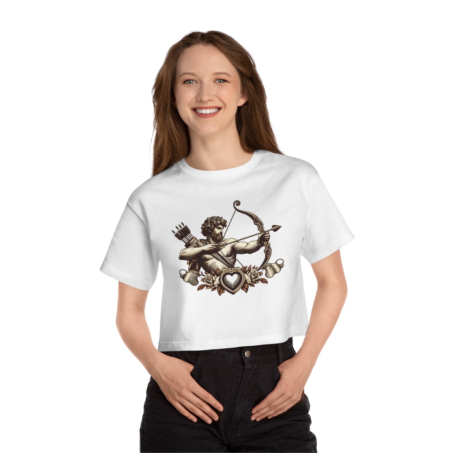 Champion Women's Heritage Cropped T-Shirt with Armor Design