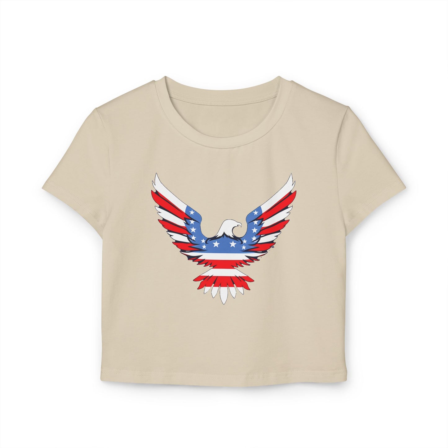 Women's Baby Tee with American Eagle Design