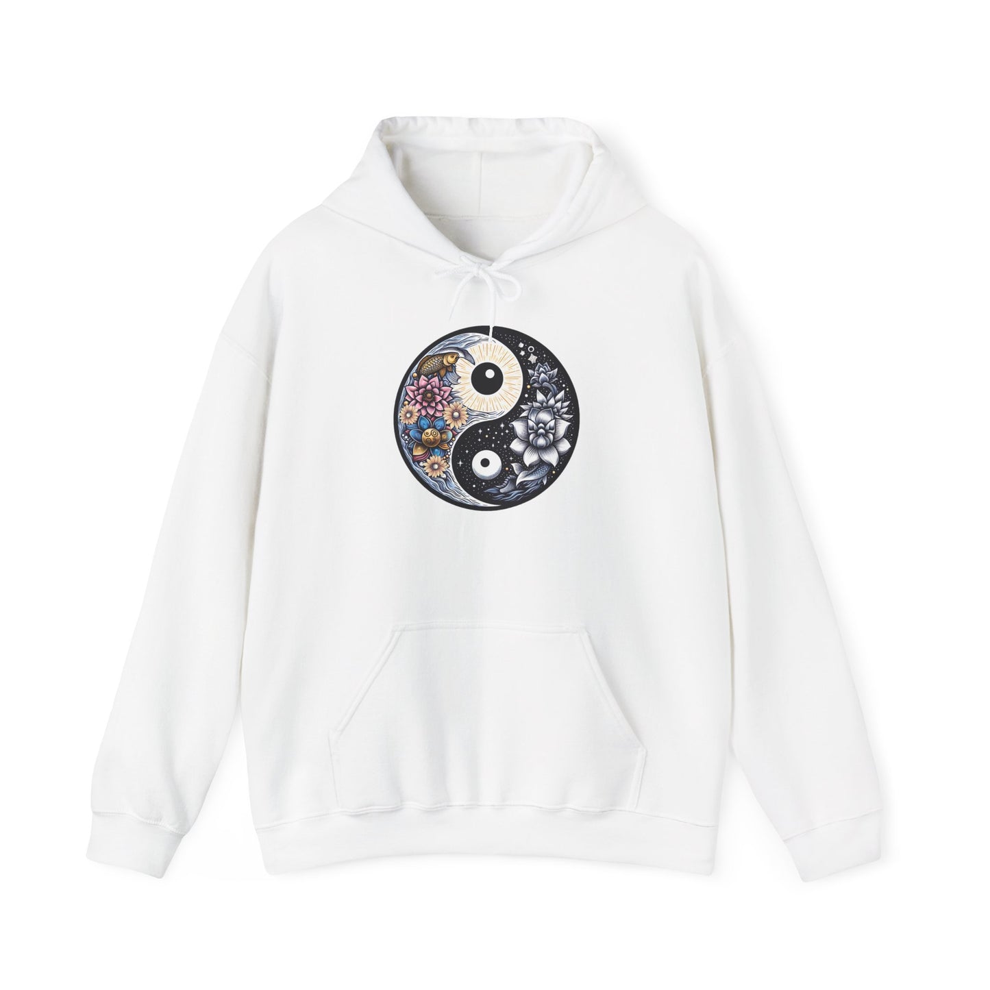 Unisex Heavy Blend™ Hooded Sweatshirt with Yin Yang Design