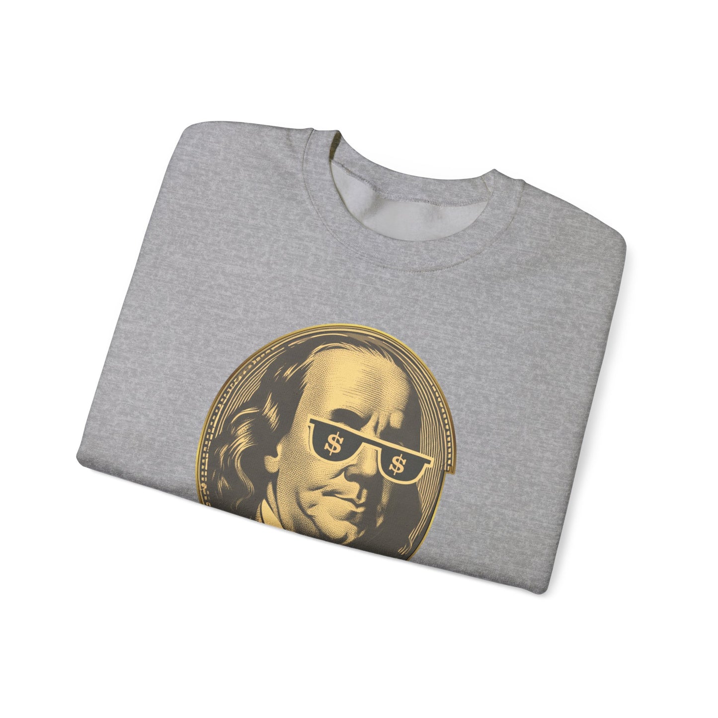 Gold Trust Unisex Sweatshirt with Benjamin Franklin