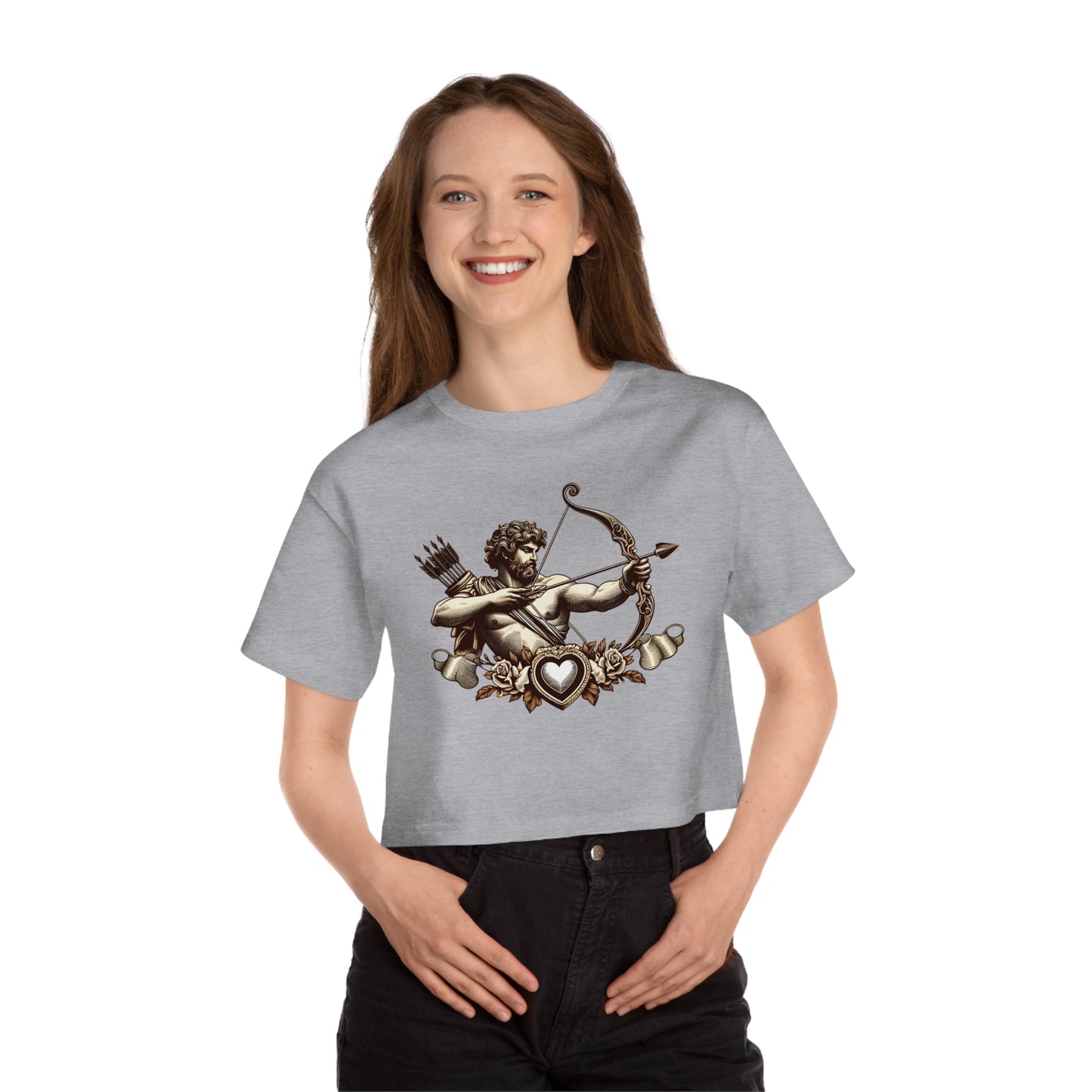 Champion Women's Heritage Cropped T-Shirt with Armor Design