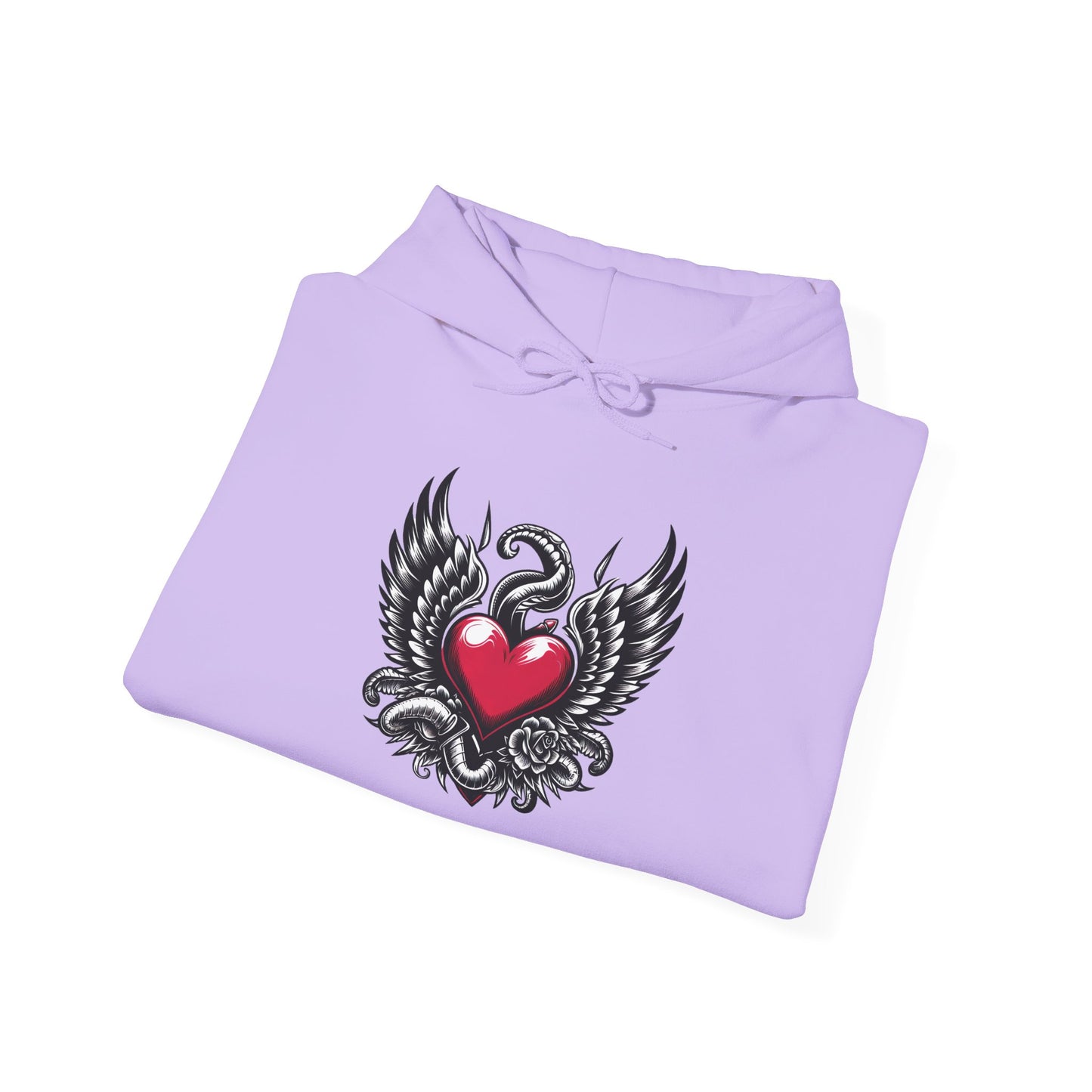 Unisex Heavy Blend™ Hooded Sweatshirt with Flying Heart