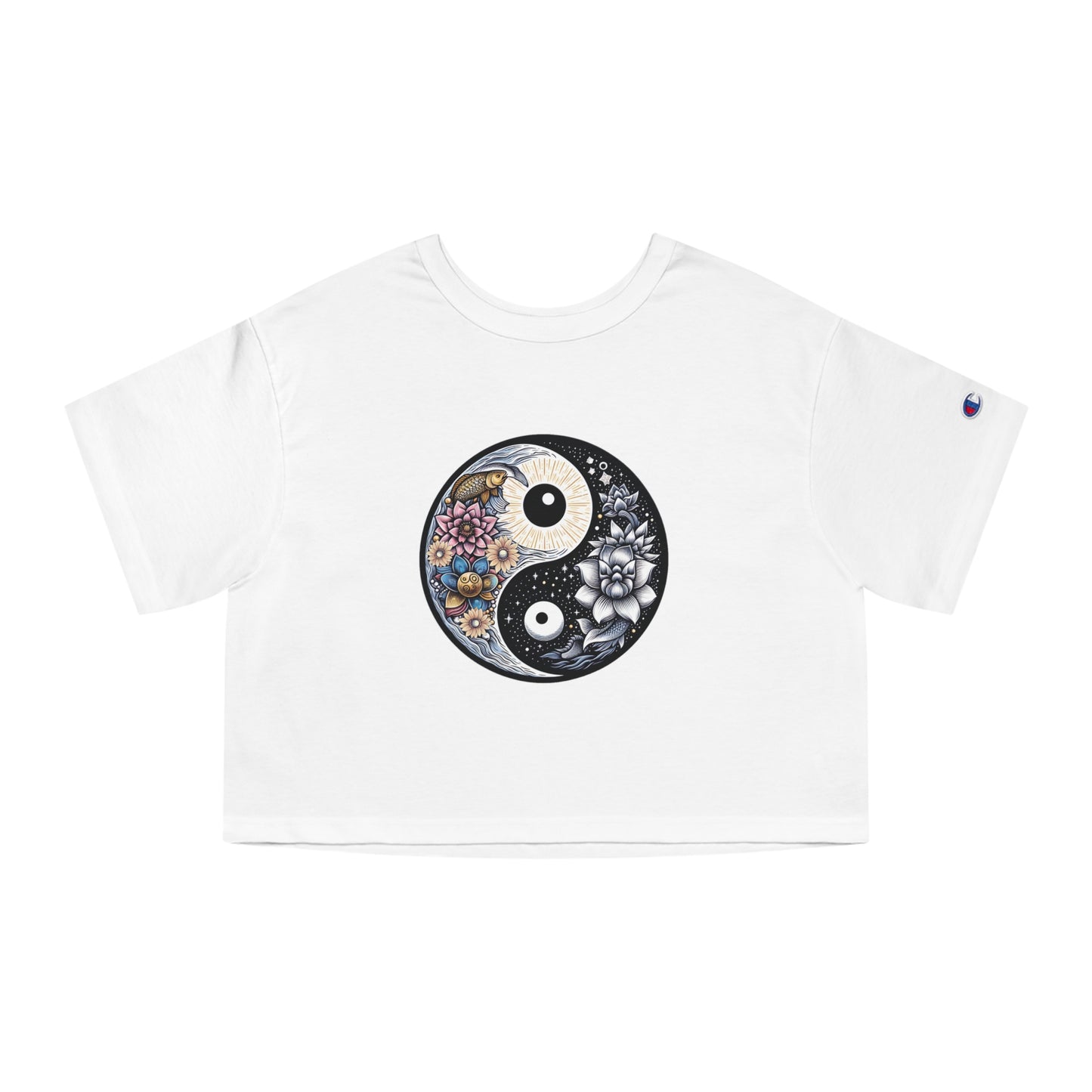 Champion Women's Heritage Cropped T-Shirt with Yin Yang Design