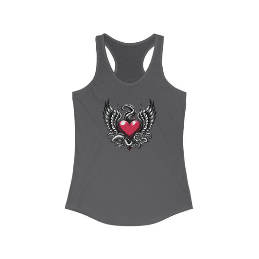 Women's Ideal Racerback Tank with Flying Heart